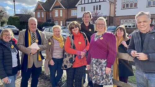 Zoe Franklin with volunteers